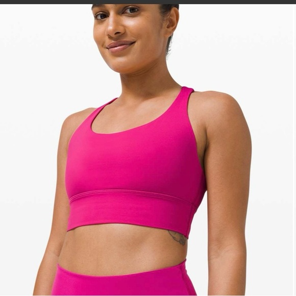 Lululemon Energy Bra Long Line *Medium Support, B–D Cup Ripened Raspberry - Picture 1 of 5
